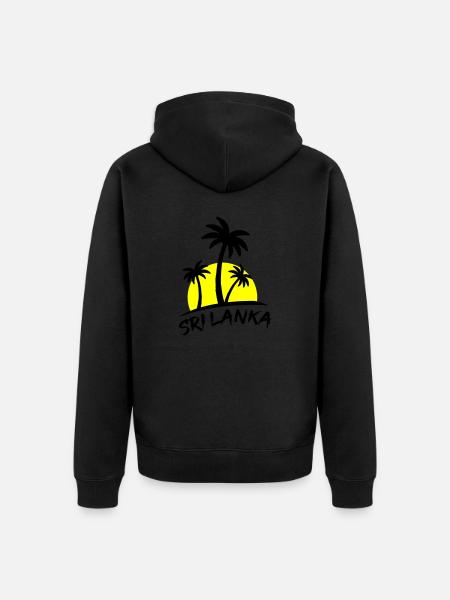 Sri Lanka - Unisex Premium Organic Zip Hoodie - black