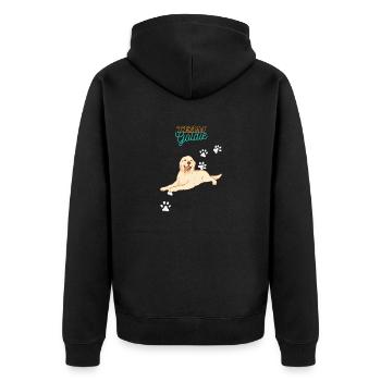 Équipe Goldie (Golden Retriever) - Veste à capuche bio Premium Unisexe - noir - Dos - Nico (187cm)