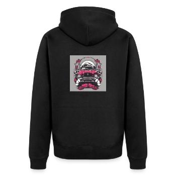Voiture rose - Veste à capuche bio Premium Unisexe - noir - Dos - Nico (187cm)