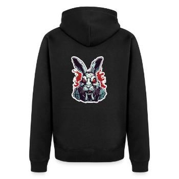 Easter Bunny / Easter / Eggs / Holidays / Easter - Unisex Premium Organic Zip Hoodie - black - Back - Nico (187cm)