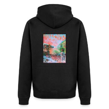 Lago di garda,Lake Garda,lake,landscape - Unisex Premium Organic Zip Hoodie - black - Back - Nico (187cm)
