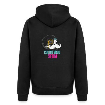 cogito ergo seum black - Veste à capuche bio Premium Unisexe - noir - Dos - Nico (187cm)