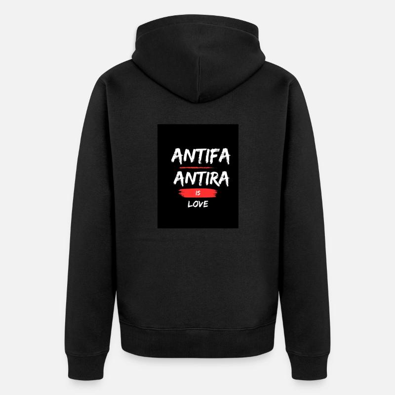 ANTIFA - Veste à capuche bio Premium Unisexe - noir