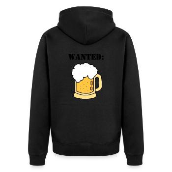 Bière recherchée - Veste à capuche bio Premium Unisexe - noir - Dos - Nico (187cm)