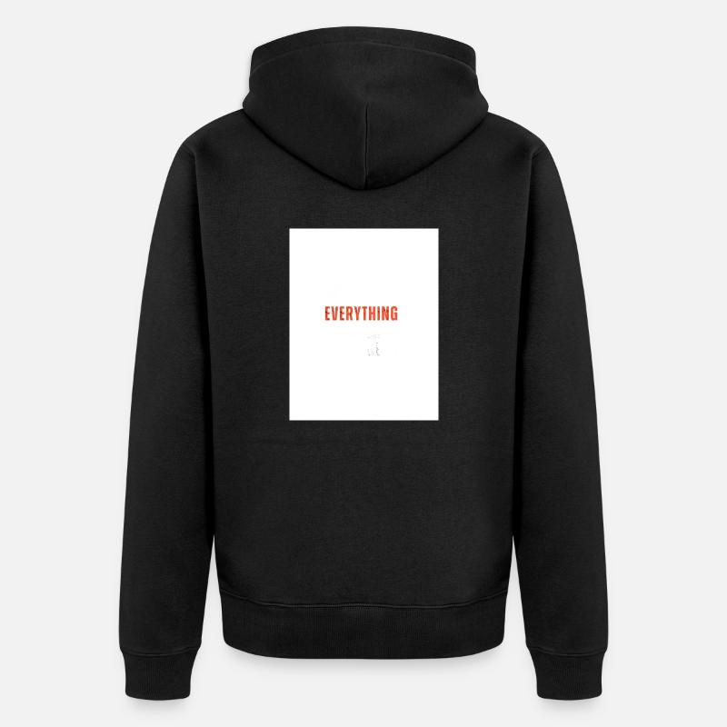Everything Statement - Unisex Premium Bio Zip Hoodie - Schwarz