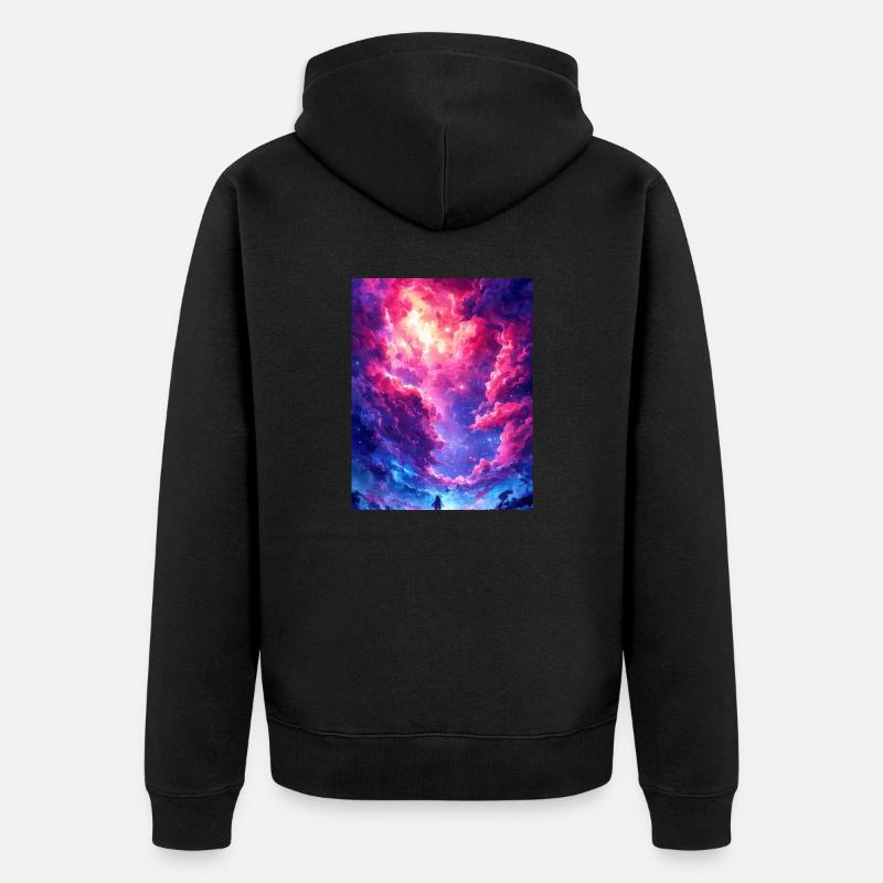 Coucher de soleil magique - Veste à capuche bio Premium Unisexe - noir