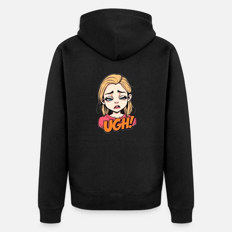 Pfui - Unisex Premium Bio Zip Hoodie - Schwarz