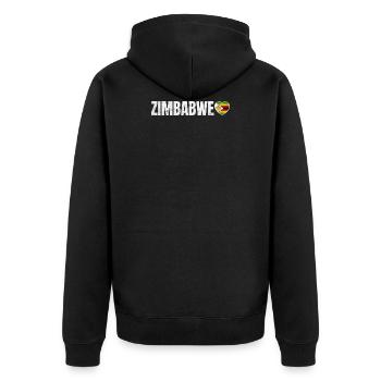 Zimbabwe - Veste à capuche bio Premium Unisexe - noir - Dos - Nico (187cm)