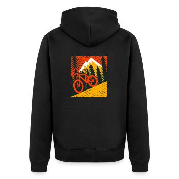 Vtt de descente - Veste à capuche bio Premium Unisexe - noir - Dos - Nico (187cm)