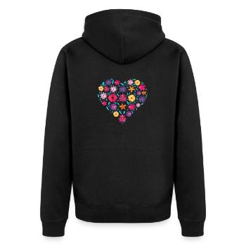 Fleuriste Bouquet de Fleurs Arrangement Profession Cadeau - Veste à capuche bio Premium Unisexe - noir - Dos - Nico (187cm)