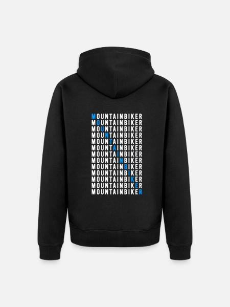 Mountainbiker - Unisex Premium Bio Zip Hoodie - Schwarz