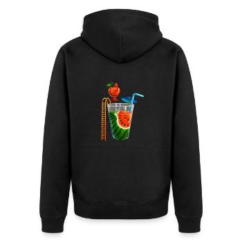 Watermelonpool - Unisex Premium Bio Zip Hoodie - Schwarz - Hinten - Nico (187cm)