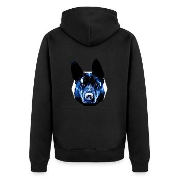chien de berger - Veste à capuche bio Premium Unisexe - noir - Dos - Nico (187cm)