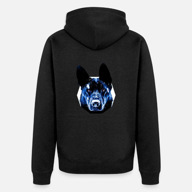 chien de berger - Veste à capuche bio Premium Unisexe - noir