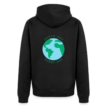 La planète terre! - Veste à capuche bio Premium Unisexe - noir - Dos - Nico (187cm)