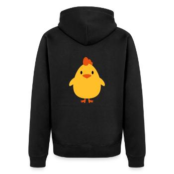Sweet little cock chicks - Unisex Premium Organic Zip Hoodie - black - Back - Nico (187cm)