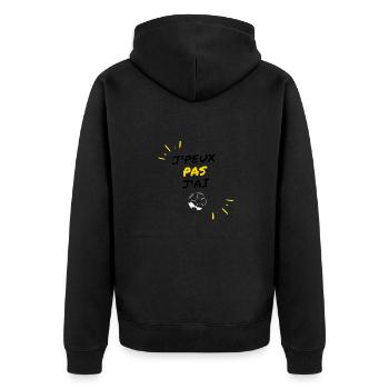 J'peux pas j'ai foot - Veste à capuche bio Premium Unisexe - noir - Dos - Nico (187cm)
