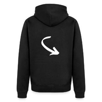 Flèche idée cadeau signe cercle idée arc - Veste à capuche bio Premium Unisexe - noir - Dos - Nico (187cm)