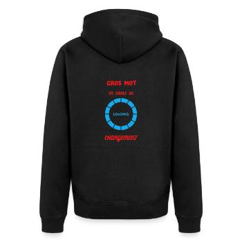 GROS MOT EN COURS DE CHARGEMENT - Veste à capuche bio Premium Unisexe - noir - Dos - Nico (187cm)