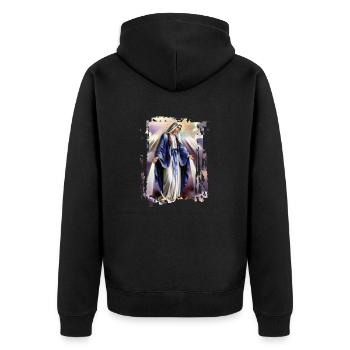 Holly Mary Maria Madonna Mariana Vierge Marie - Veste à capuche bio Premium Unisexe - noir - Dos - Nico (187cm)