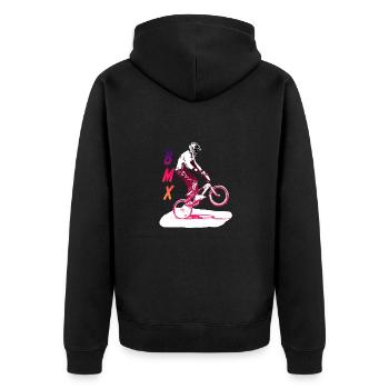 bmx race - Veste à capuche bio Premium Unisexe - noir - Dos - Nico (187cm)
