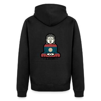 Laos - Veste à capuche bio Premium Unisexe - noir - Dos - Nico (187cm)