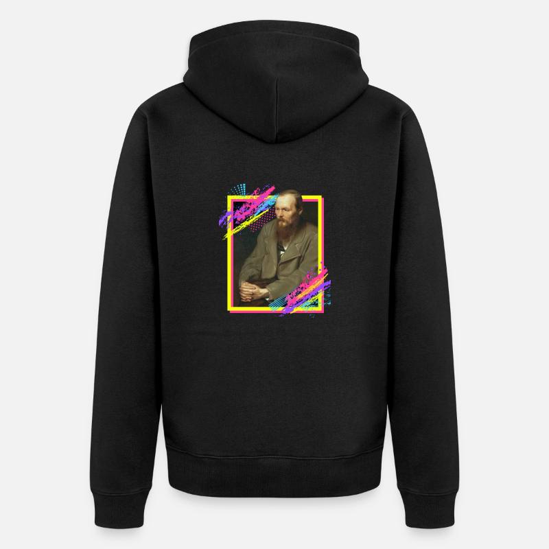Dostojewski - Unisex Premium Bio Zip Hoodie - Schwarz