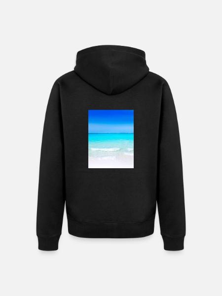 Schönes Meer - Unisex Premium Bio Zip Hoodie - Schwarz