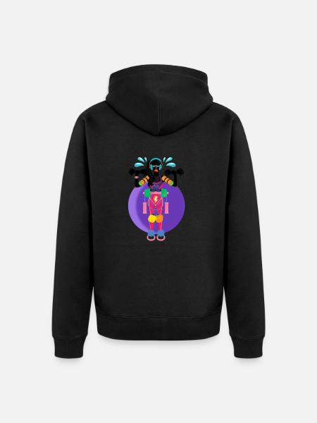 Sportskanone - Unisex Premium Bio Zip Hoodie - Schwarz