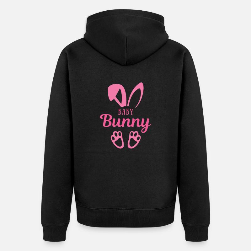 Bébé Lapin - Veste à capuche bio Premium Unisexe - noir