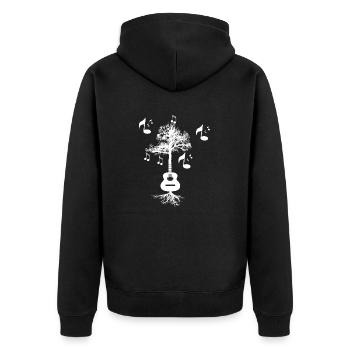 Guitar Tree Funny Halloween design Gift For Men - Unisex Premium Organic Zip Hoodie - black - Back - Nico (187cm)
