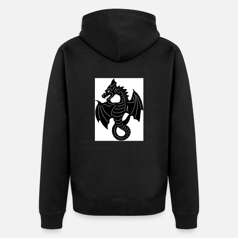 Dragon Flying - Unisex Premium Bio Zip Hoodie - Schwarz