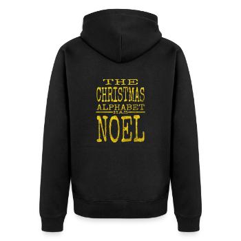 christmas tree dino bike moon funny gym gift idea - Unisex Premium Bio Zip Hoodie - Schwarz - Hinten - Nico (187cm)