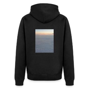 Himmel - Unisex Premium Bio Zip Hoodie - Schwarz - Hinten - Nico (187cm)