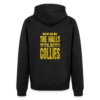 Beach Holiday Lover Animal Lover Joke Dog Breed - Unisex Premium Organic Zip Hoodie - black - Back - Nico (187cm)
