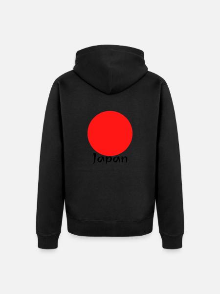 Japan - Unisex Premium Bio Zip Hoodie - Schwarz
