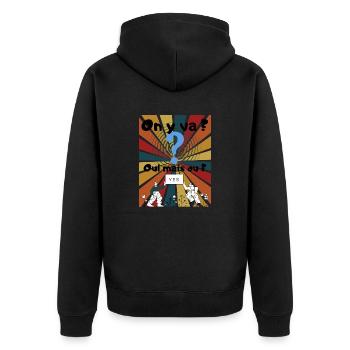 on y va? - Veste à capuche bio Premium Unisexe - noir - Dos - Nico (187cm)