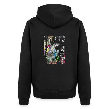 Graffiti style Splash hip hop couleurs peintre couleur - Veste à capuche bio Premium Unisexe - noir - Dos - Nico (187cm)