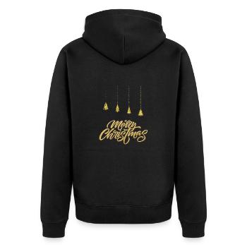 T-shirt de Noël pour de belles fêtes en famille. - Veste à capuche bio Premium Unisexe - noir - Dos - Nico (187cm)