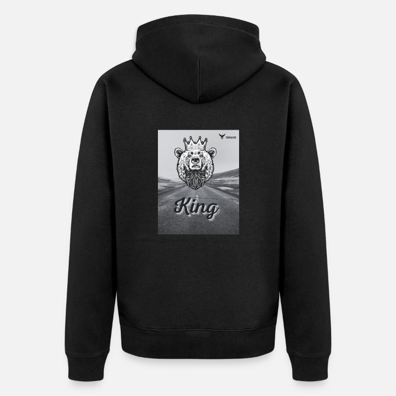 Roi - Veste à capuche bio Premium Unisexe - noir