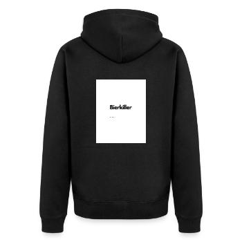 Bierkiller - Unisex Premium Bio Zip Hoodie - Schwarz - Hinten - Nico (187cm)