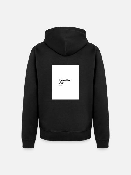 Air - Unisex Premium Bio Zip Hoodie - Schwarz