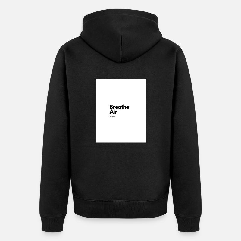Air - Unisex Premium Bio Zip Hoodie - Schwarz