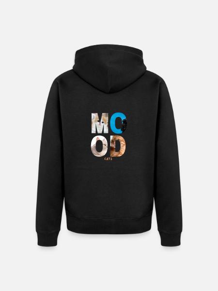 Mood Cats - Unisex Premium Bio Zip Hoodie - Schwarz