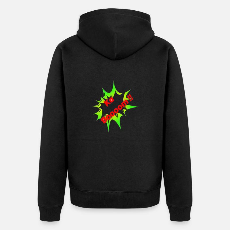 ka Boooom transformed - Unisex Premium Bio Zip Hoodie - Schwarz