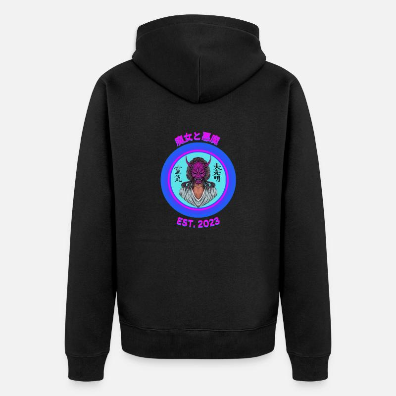 Witch & Devil - Unisex Premium Bio Zip Hoodie - Schwarz