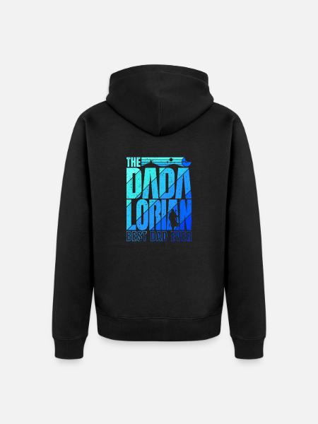 Dadalorian - Blå - Beste pappa! - Premium økologisk unisex-hettejakke - svart
