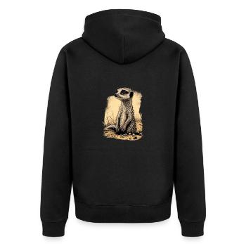 Suricates dans la nature - Veste à capuche bio Premium Unisexe - noir - Dos - Nico (187cm)