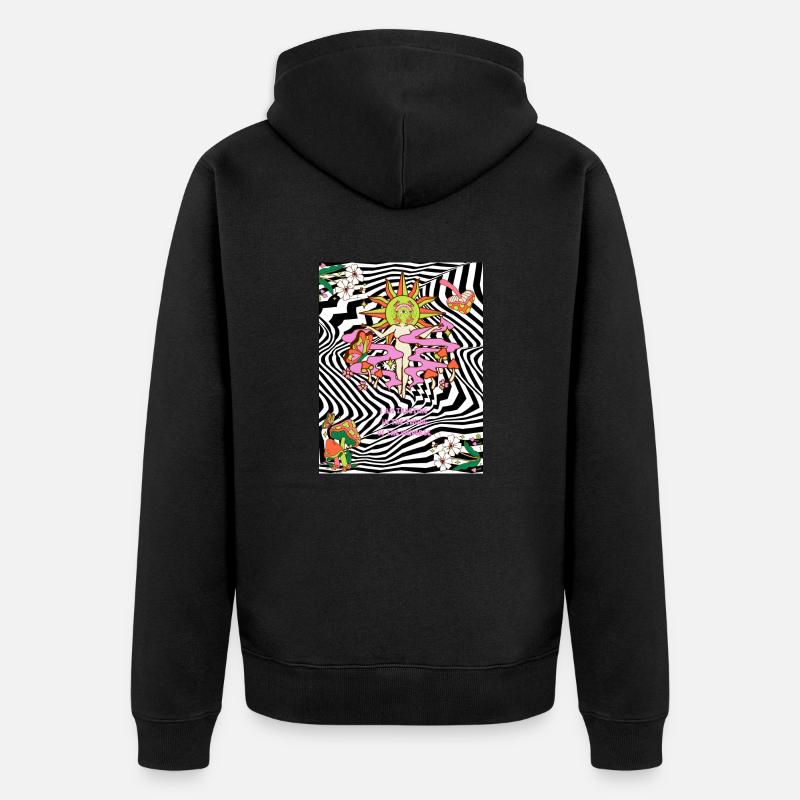 Trip psychédélique - Veste à capuche bio Premium Unisexe - noir