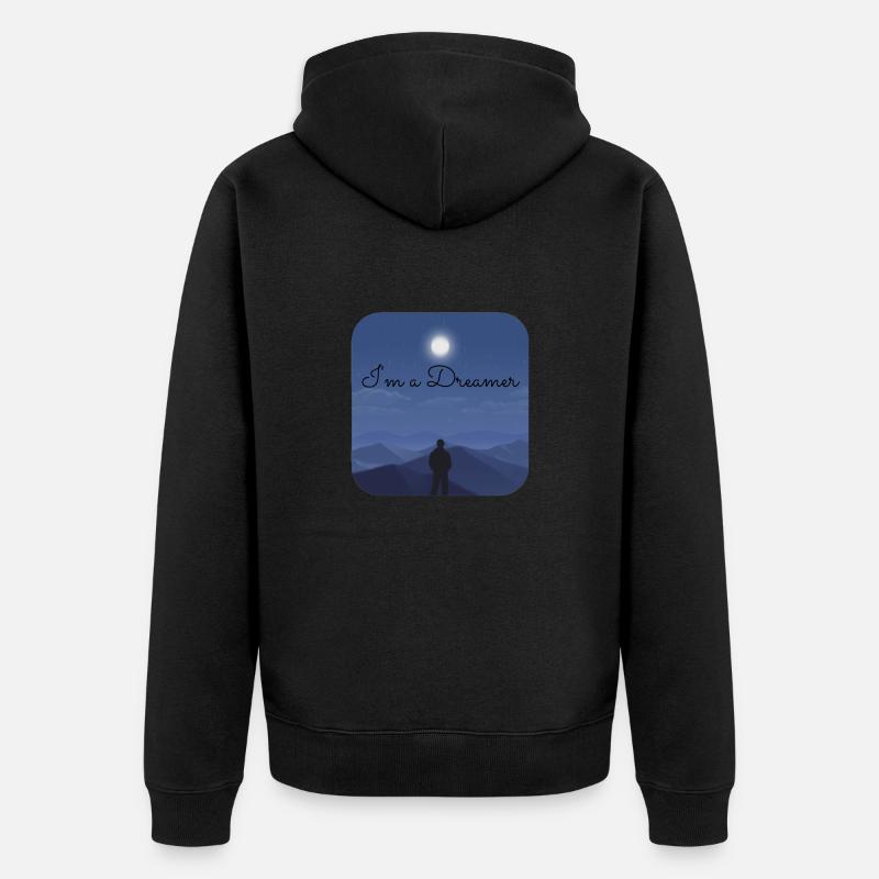 Je suis un rêveur - Veste à capuche bio Premium Unisexe - noir